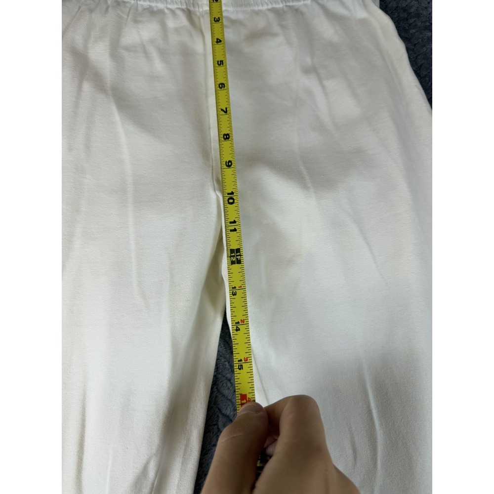 Shape FX By Newport News Pants Womens Large Tall White Cotton Mid Rise USA Made - Picture 5 of 8